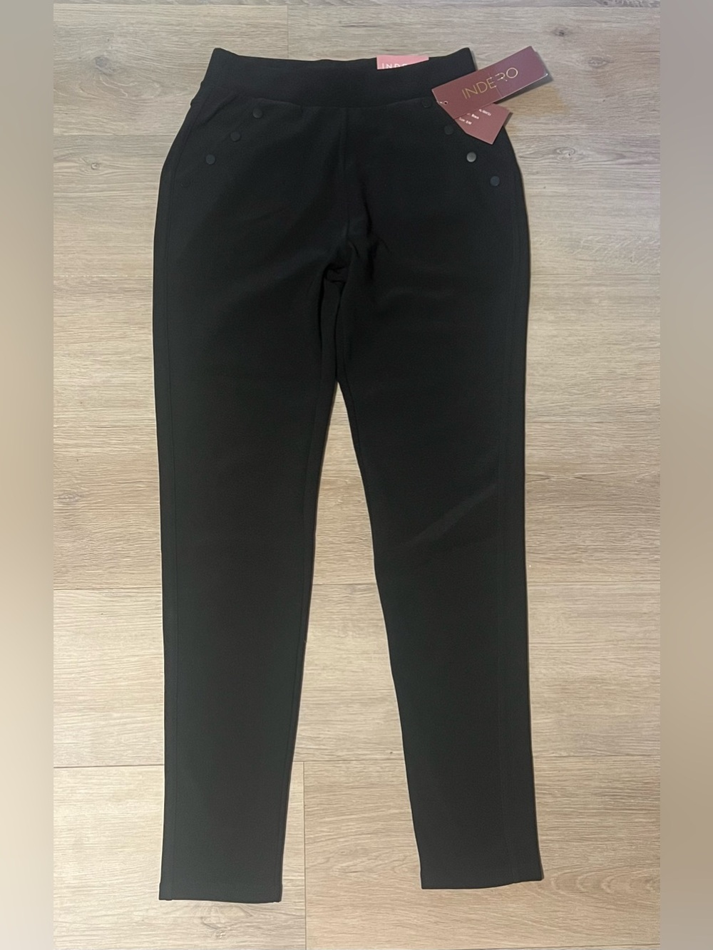 Indero Black Skinny Dress Pants